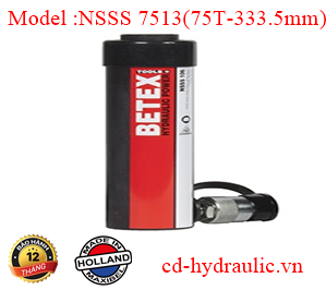 Kích thủy lực 1 chiều Betex NSSS 7513(75 tấn-333.5mm)